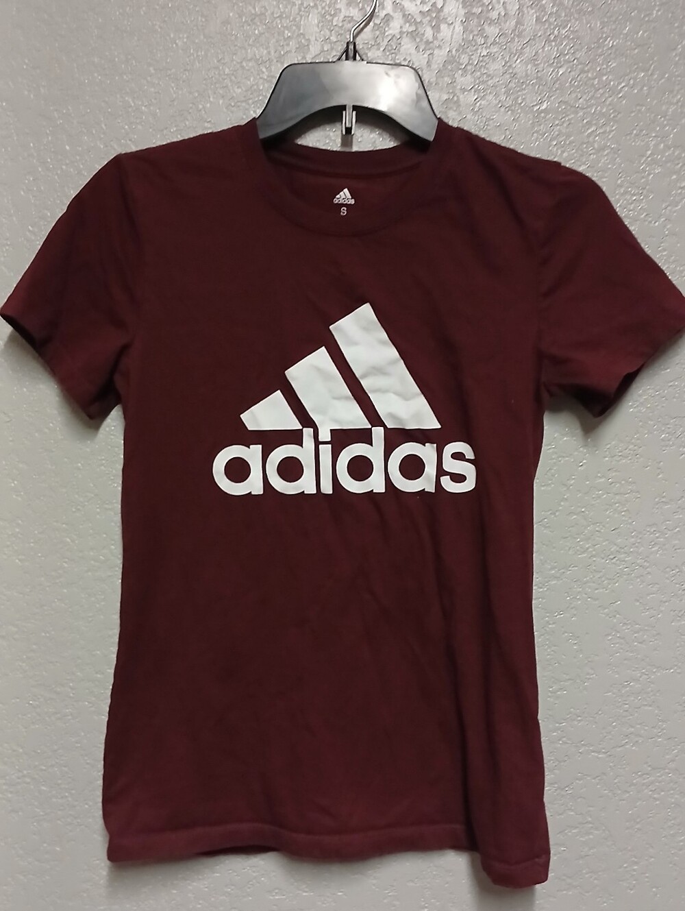 Maroon Adidas Logo Golf Tee Size Small